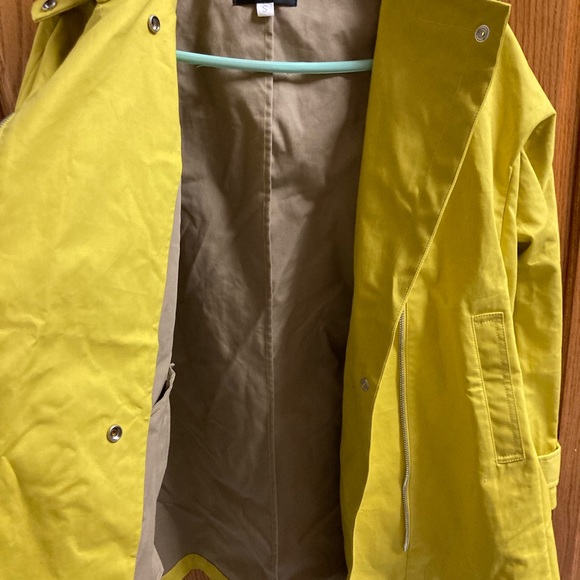 COPY - Yellow lined J. Crew raincoat, size small - Picture 2 of 12